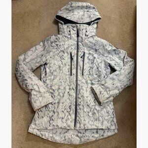Obermeyer White/Grey Print Women's Cecilia Snow Jacket